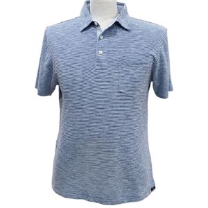 Faherty Blue Striped Polo Shirt